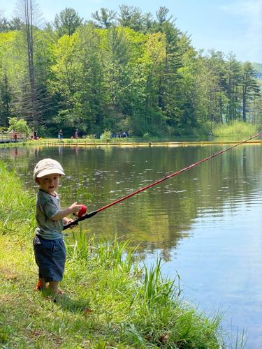 a boy fishing