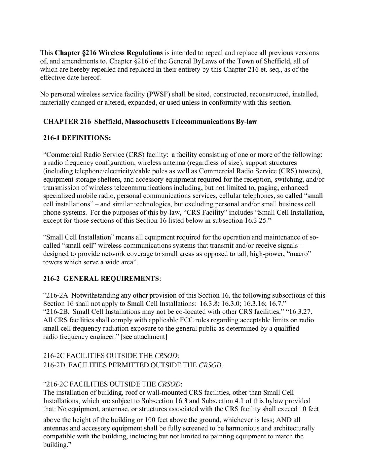 Sheffield 5G bylaw