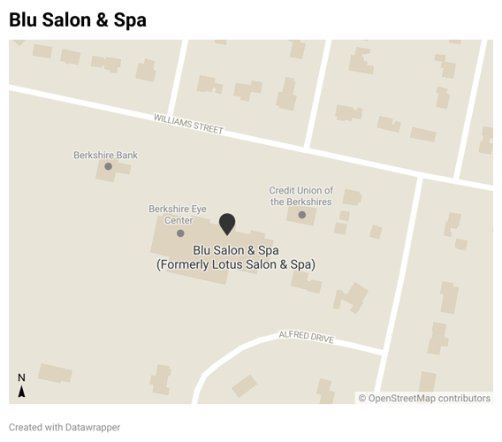Map of Blu Salon & Spa