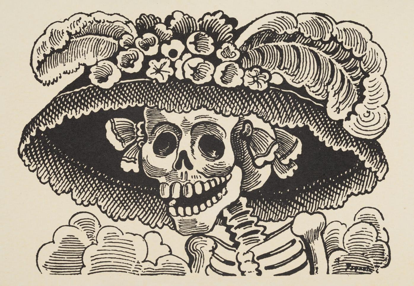famous skull drawing