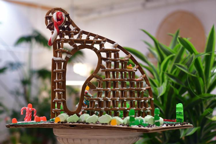 A Big Bling themed gingerbread house