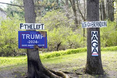 A West Stockbridge man accused of burning a tree bearing a Trump sign