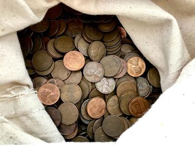 Pennies in a bag
