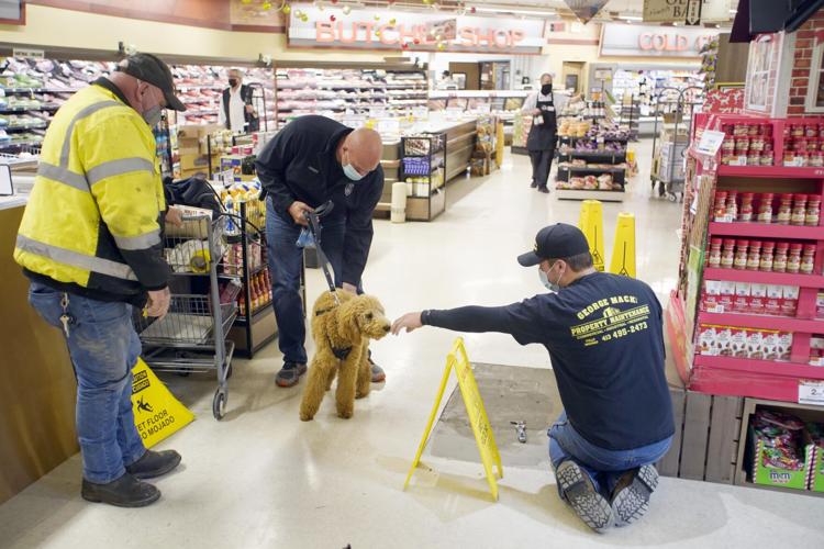 Winston explores The Big Y with officer Darren Derby