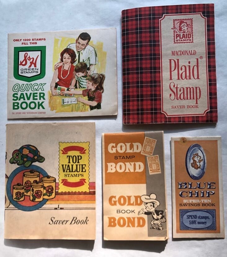 Vintage Trading Saving STAMPS Lot S & H Green MacDonalds Plaid Top Value  books