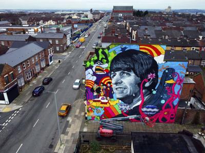 Britain Beatles Mural