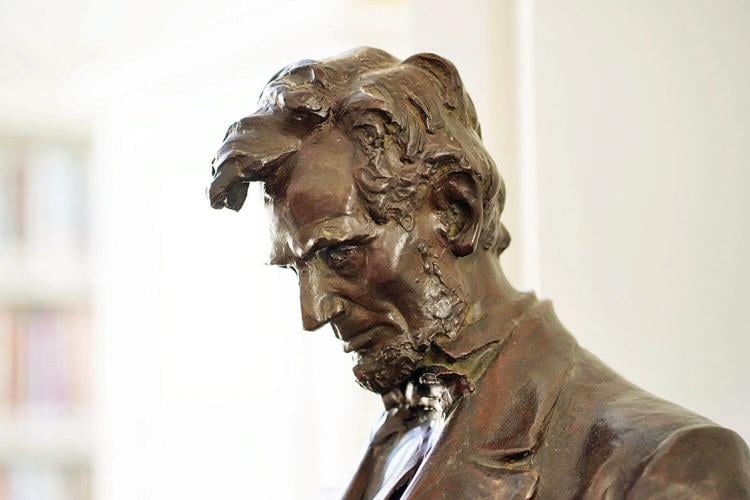 Mini-replica of French's Lincoln statue now in good standing, permanently, at Stockbridge library