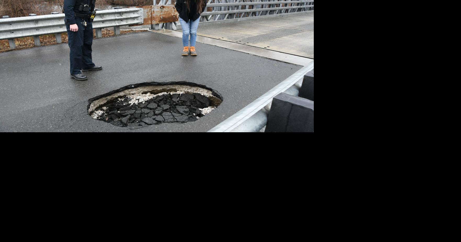 A sinkhole that shut down the Division Street bridge in Great Barrington has grown. How long will the span be closed?