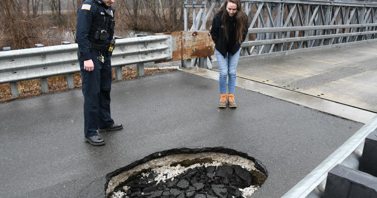 A sinkhole that shut down the Division Street bridge in Great Barrington has grown. How long will the span be closed?