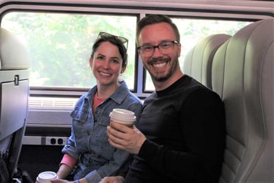 Two people aboard Berkshire Flyer