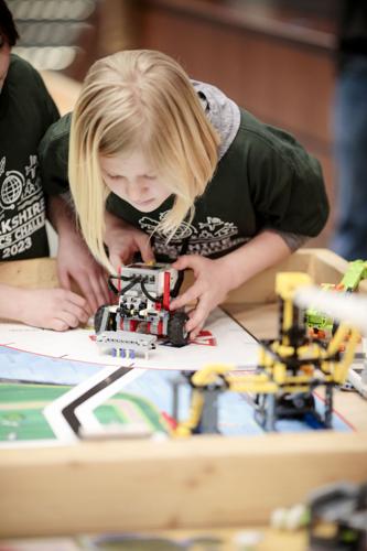 Lanesborough robotics team sets robot on table
