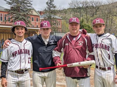 Players give coach bat