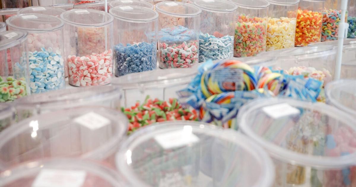 bins of candy inside Sugar Magnolia