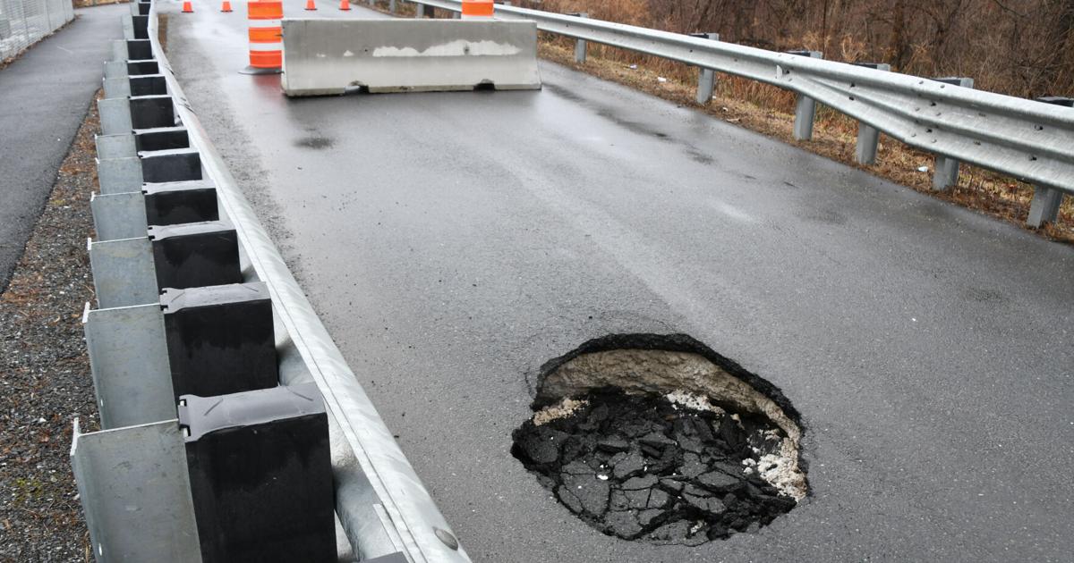 After sudden sinkhole closure, Great Barrington tests quick fix for temporary bridge