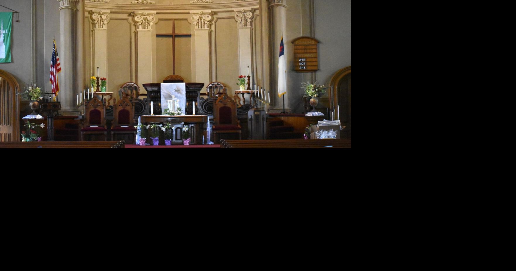 First Congregational Church of Lee is working to raise $200,000 to repaint its wooden steeple