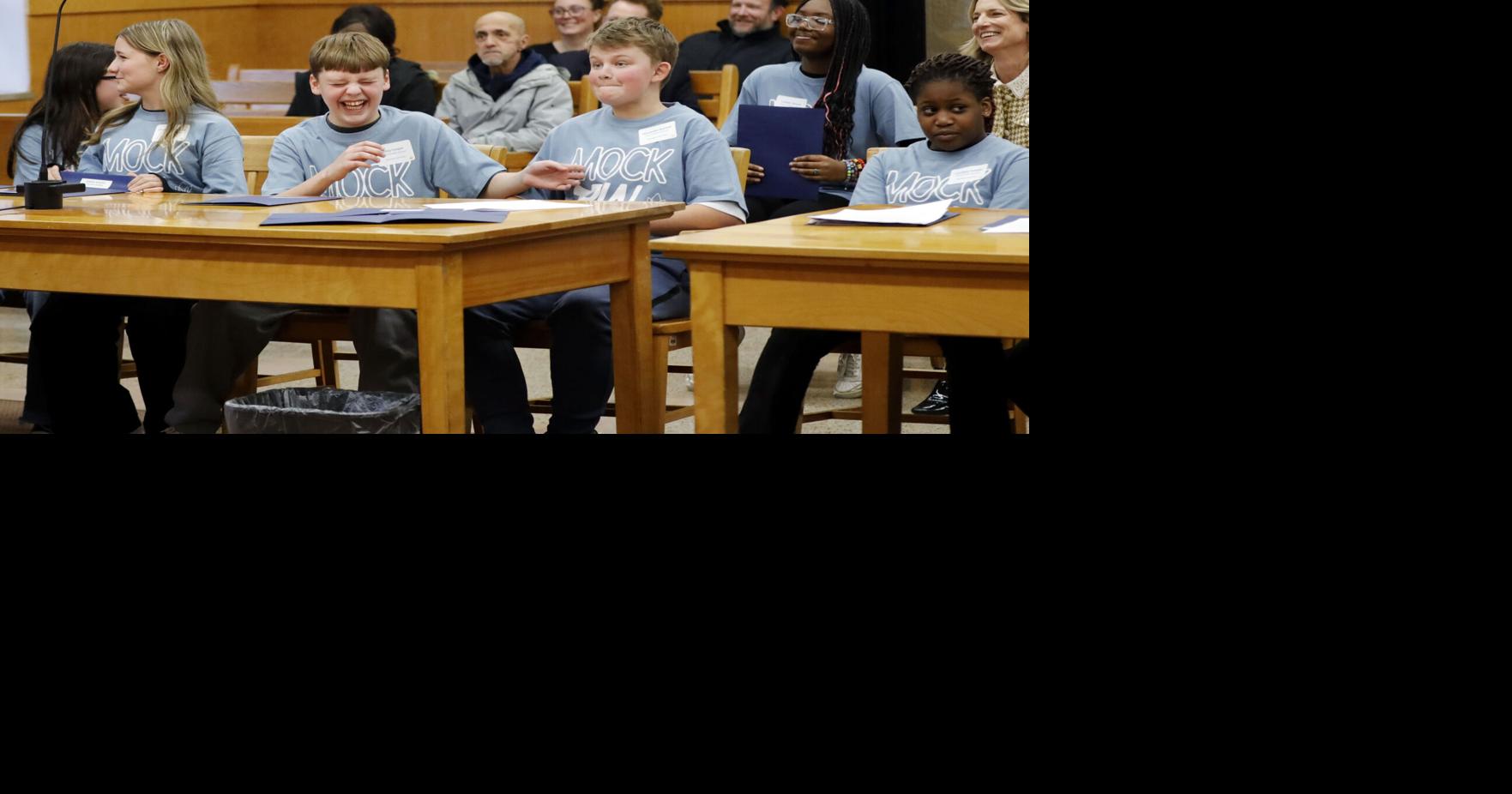 Fake case, real students: Reid Middle School participates in fourth annual mock trial program