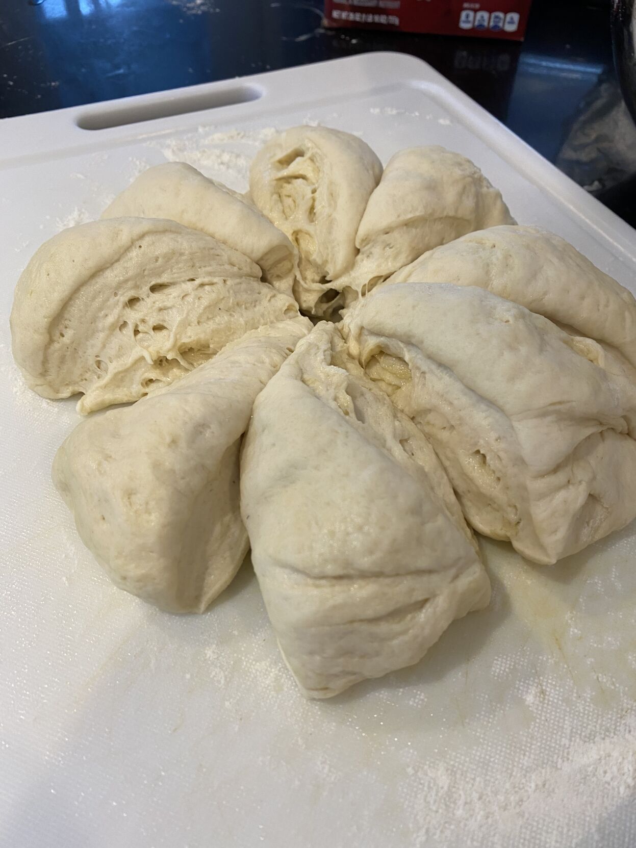 Rising flatbread dough