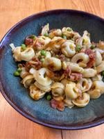 Tortellini with caramelized onions is indulgent, yet easy to make