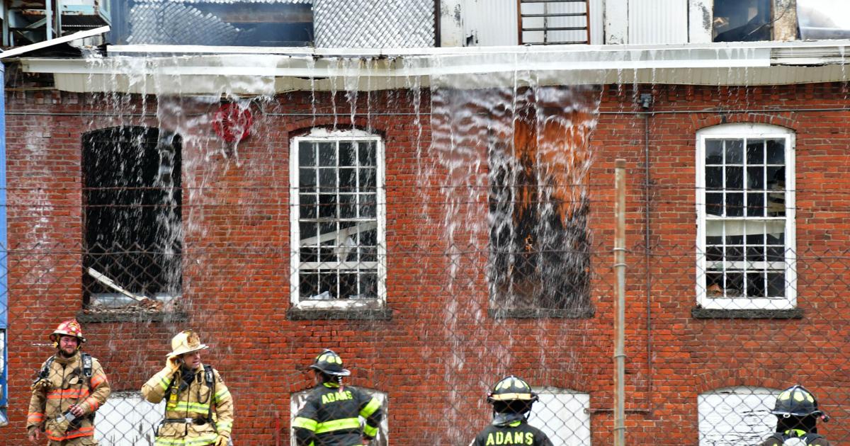 Air quality advisory issued due to a structure fire at a former factory in Adams | Breaking Air quality advisory issued due to a structure fire at a former factory in Adams | Breaking