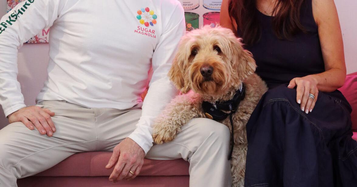 Dan and Amanda Weil with dog Teddy