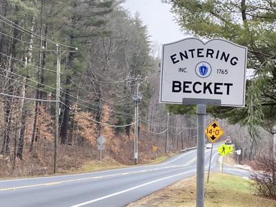 Becket entering road sign
