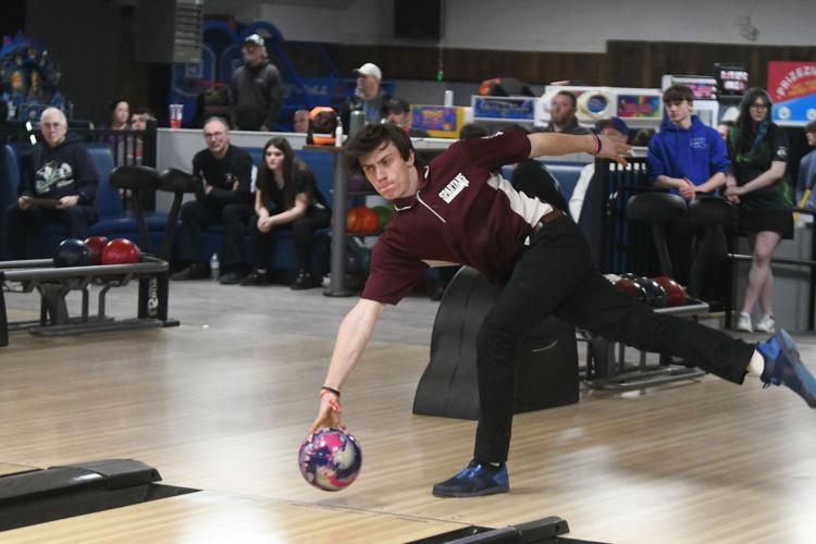 A teen bowls