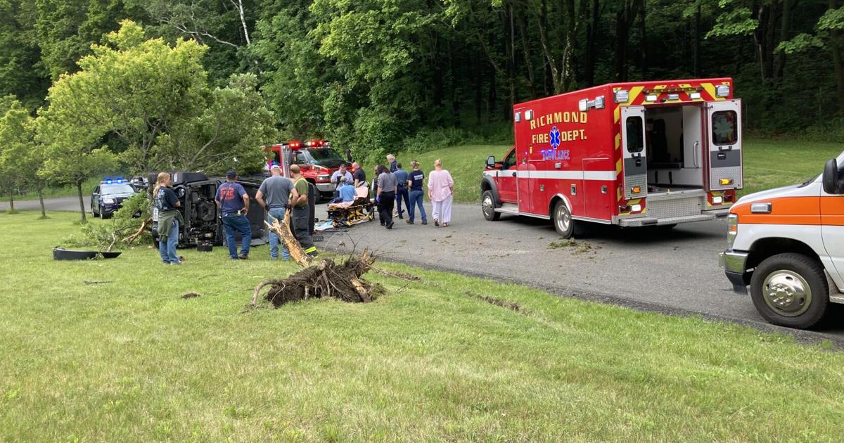 Jeep rollover in Hancock