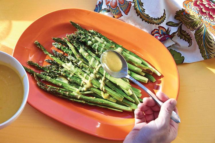 Lemon sauce dresses up roasted asparagus