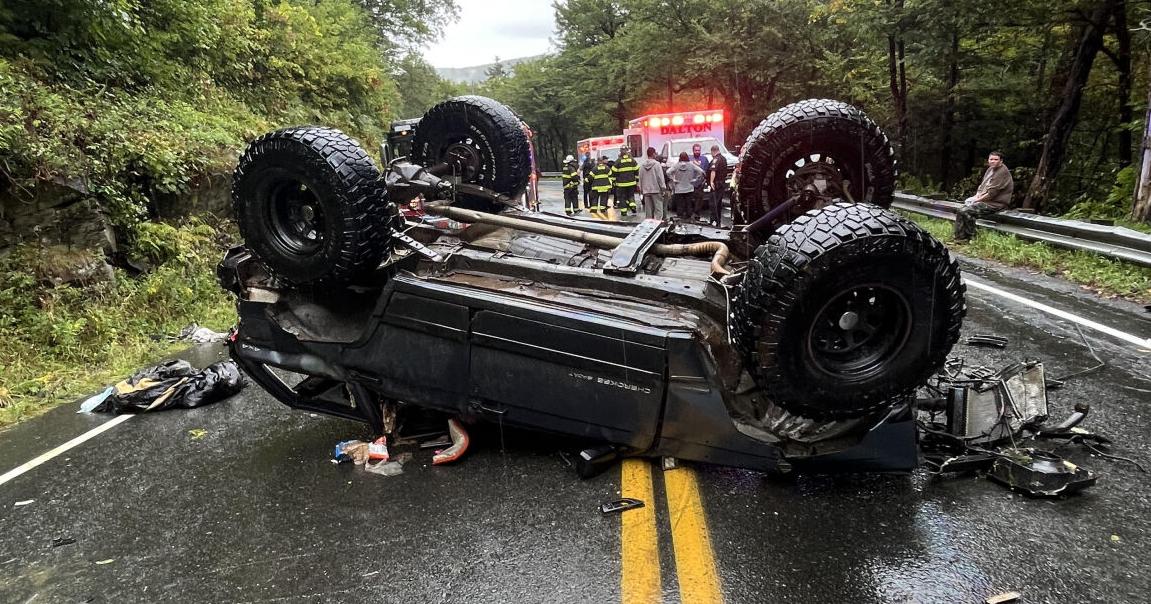 Eight people transported to hospital after crash on Washington Mountain Road in Dalton