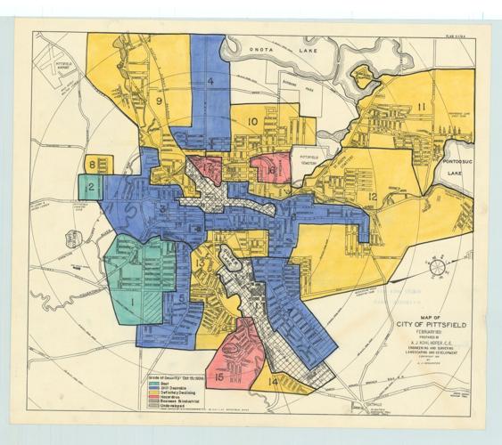 Homeowners Loan Corp. redlining map HOLC Pittsfield (copy)