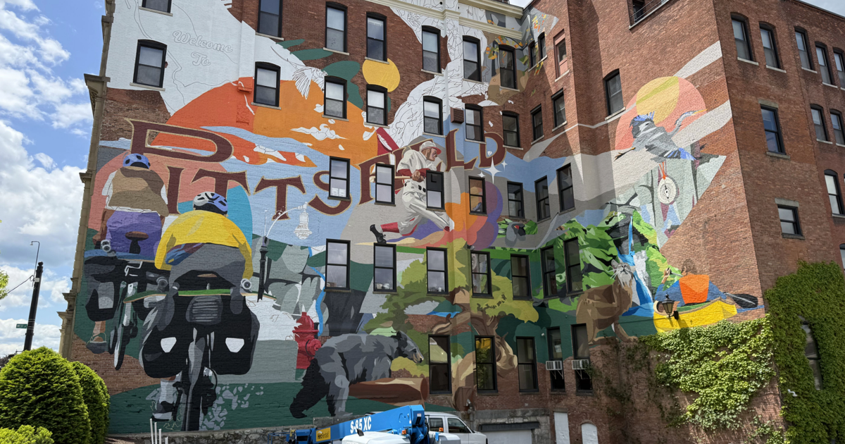 A massive wildlife mural now overlooks North Street in Pittsfield