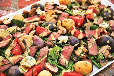 Meat and potatoes can be made healthier as a dinner salad