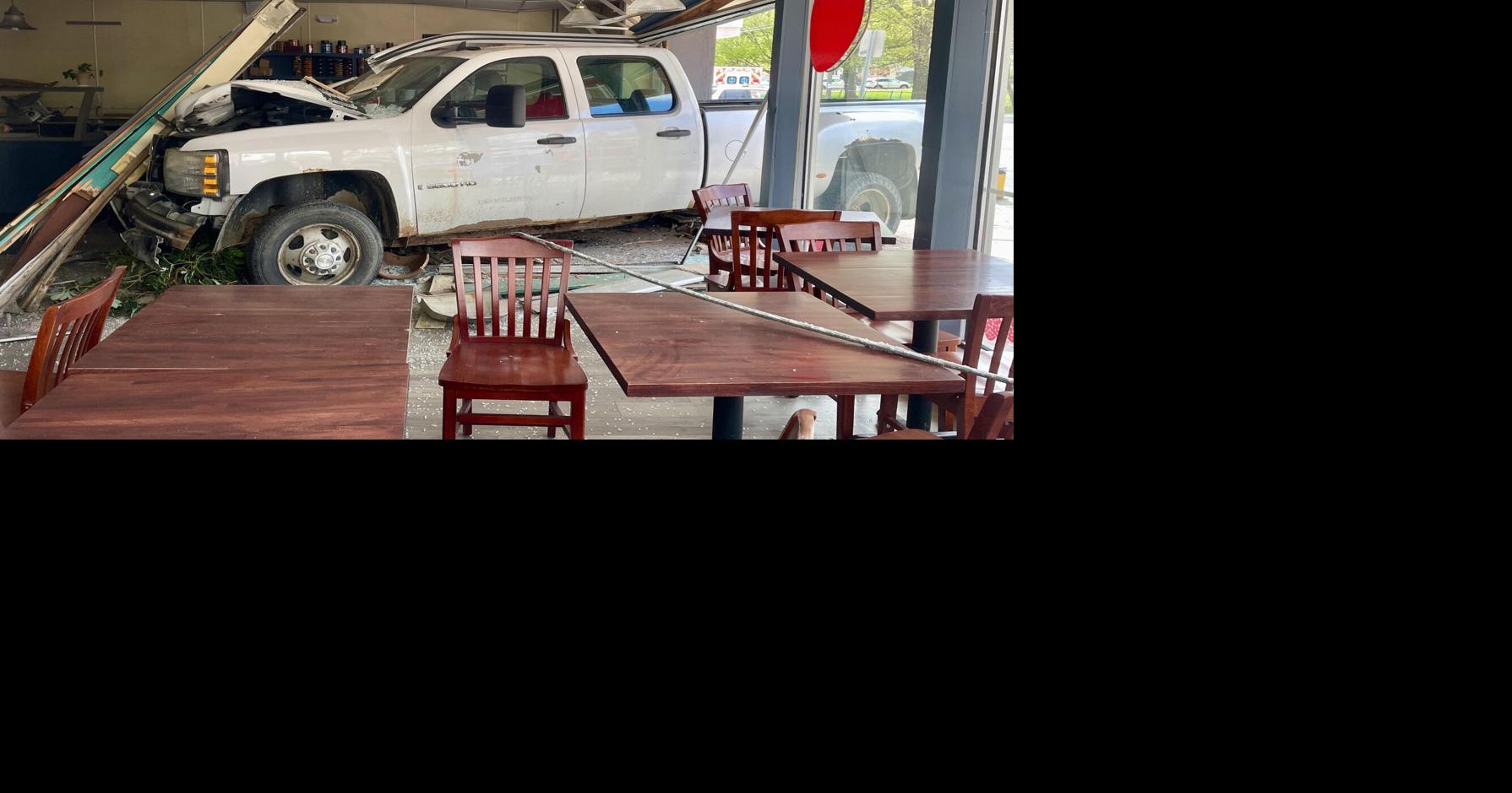Photos: Pickup truck crashes into Samel's Deli on Elm Street