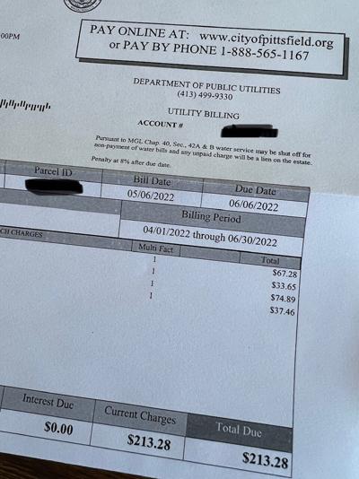 Copy of sewer and water bill