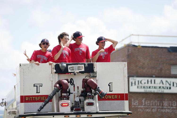 Boys on fire truck
