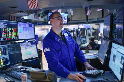 Trader reacts at New York Stock Exchange