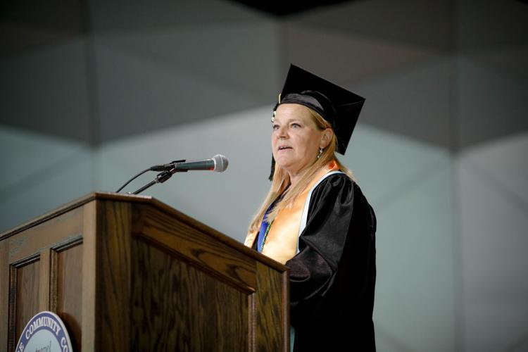 valedictorian speaks at graduation