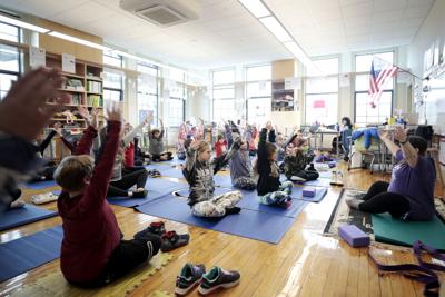 Some North Adams teachers and students felt overwhelmed during the pandemic. Now they are using yoga as a way to relax