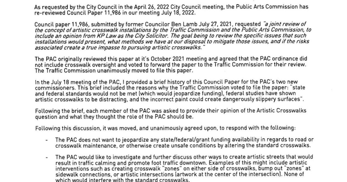 PAC letter about colorful crosswalks | | berkshireeagle.com