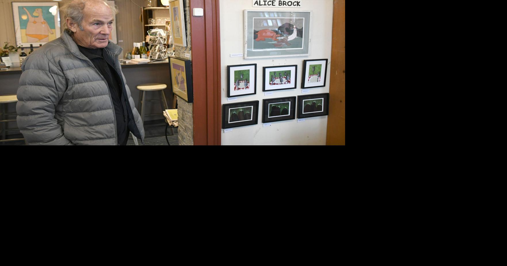 A year out from Alice Brock’s death, The Bookstore in Lenox hosts exhibition of her artwork