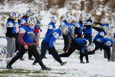 Wahconah football team does some drills