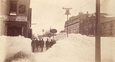 Pt Dis_22a Blizzard of 1888 from North corner of North St looking toward the Academy of Music_CROP