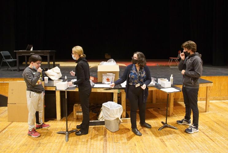Students test for COVID at Pittsfield High School (copy)