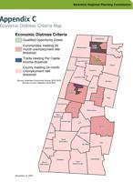 Economically distressed communities highlighted on Berkshire County map