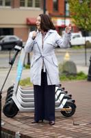 Mayor Tyer speaks about scooters on North street