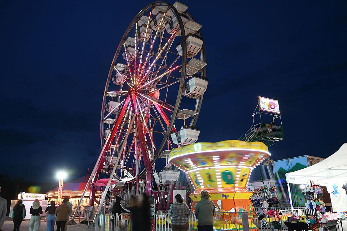 A look at the Gillette Carnival at the Berkshire Mall at night Local