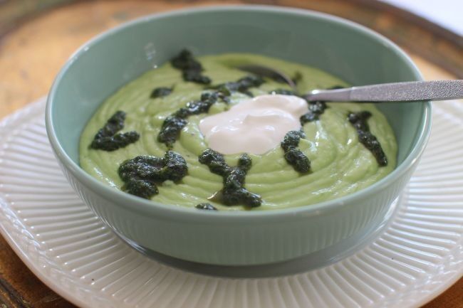 Serve light, vibrant chilled soup for spring