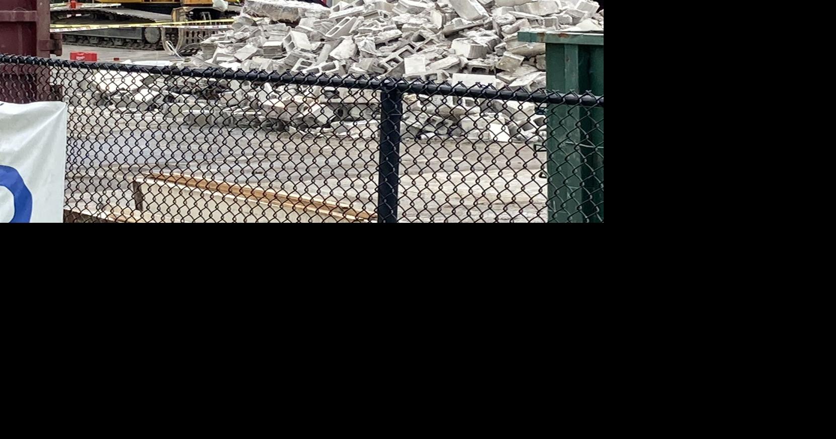 Locker rooms at Wahconah Park have been demolished. The grandstand is next