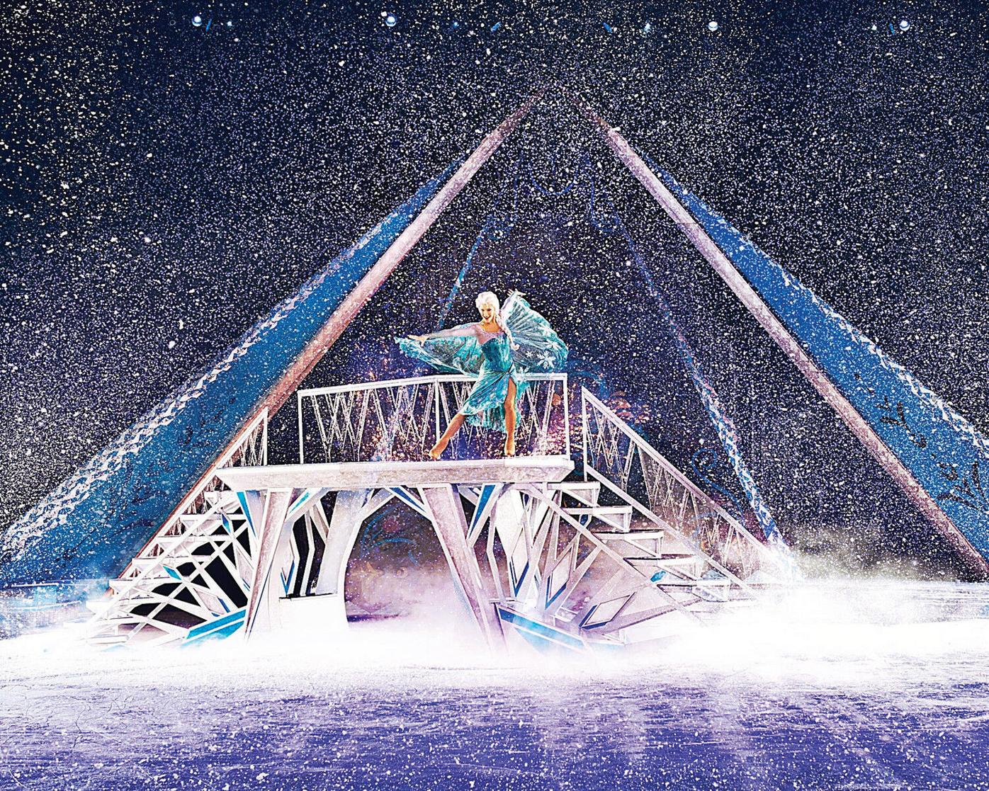 East Greenbush skater on solid ice as Elsa in touring