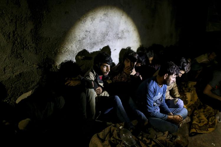 A group of migrants